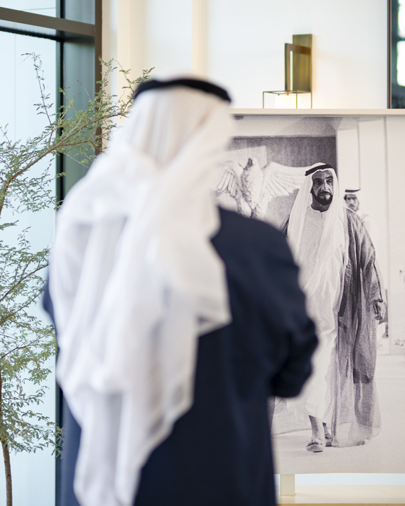 5. HH Sheikh Mohamed Bin Zayed Al Nahyan And A Photo Of The Late Sheikh Zayed Bin