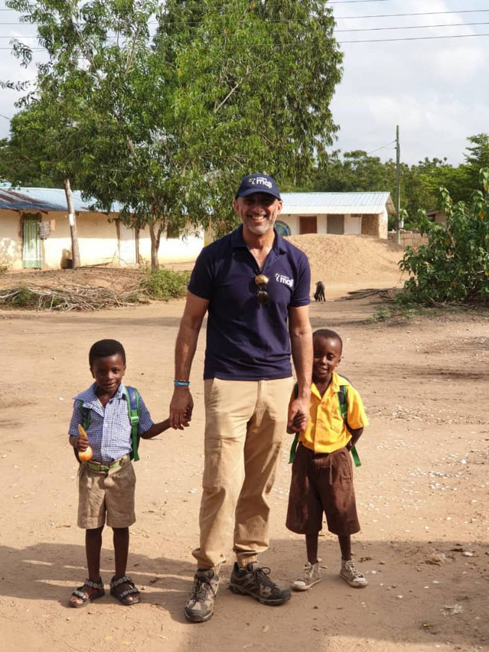 Sunil With Kids At River Solution