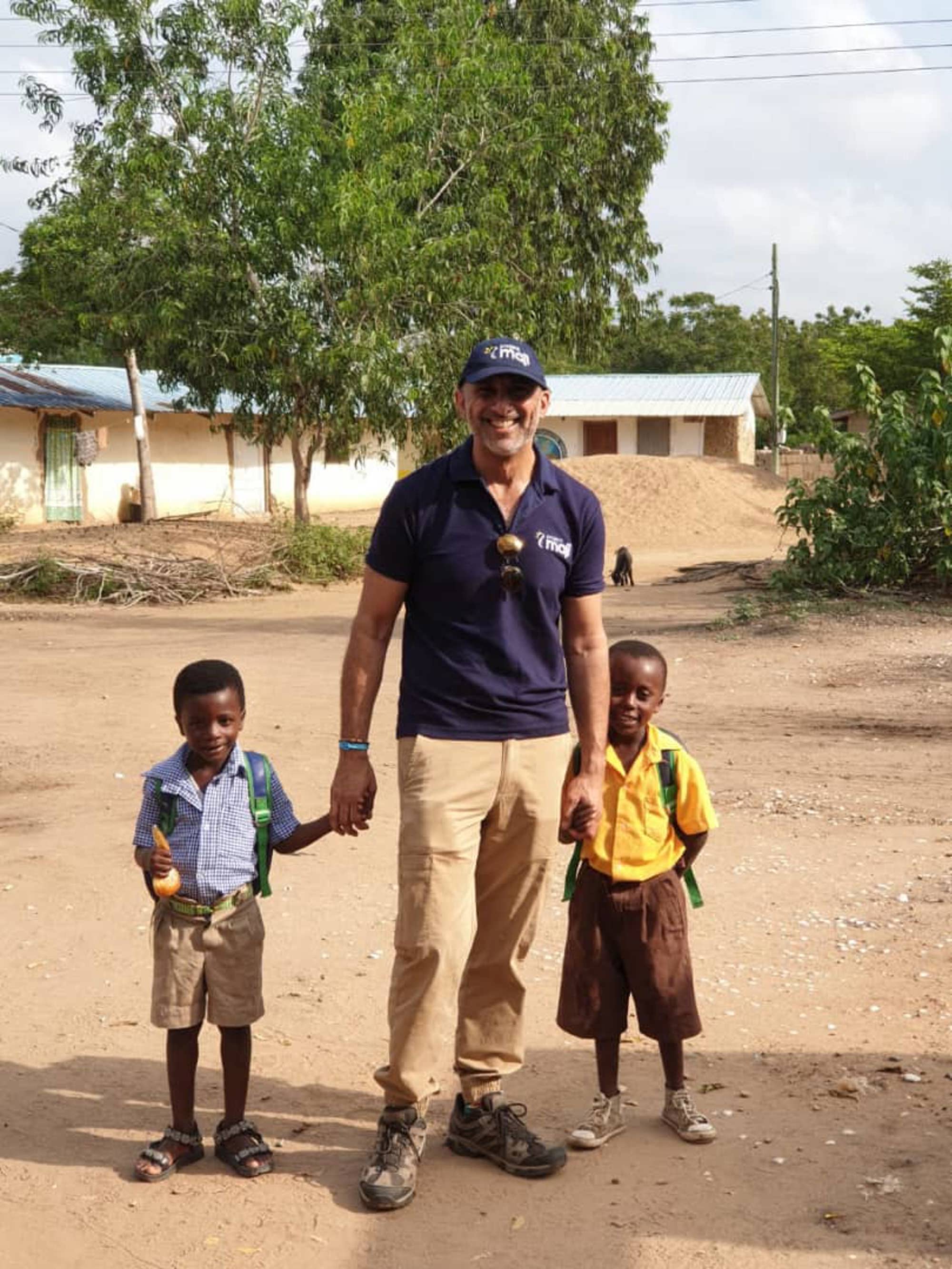 Sunil With Kids At River Solution